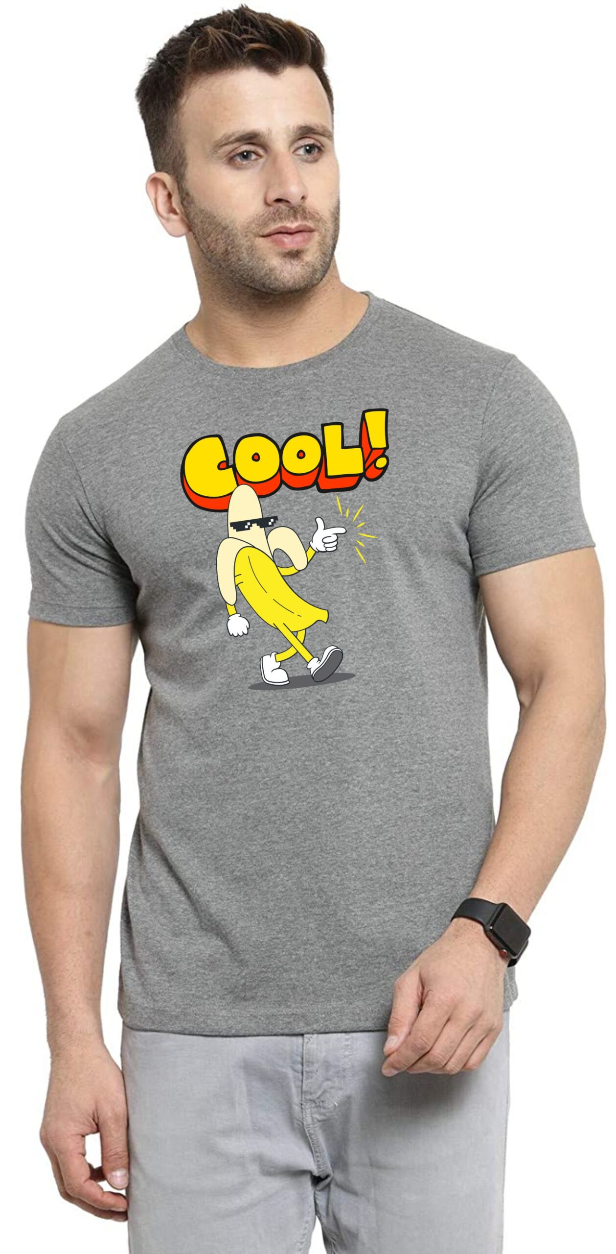 "Cool" Printed T-Shirt, Round Neck, Bio-Wash Cotton, Regular Fit for Boys/Men - Image 10