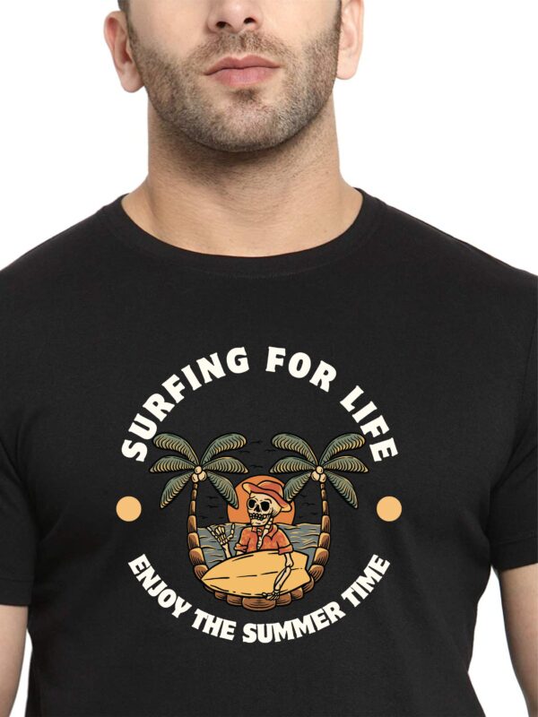 "Summer Time" Printed T-Shirt, Round Neck, Bio-Wash Cotton, Regular Fit for Boys/Men - Image 3