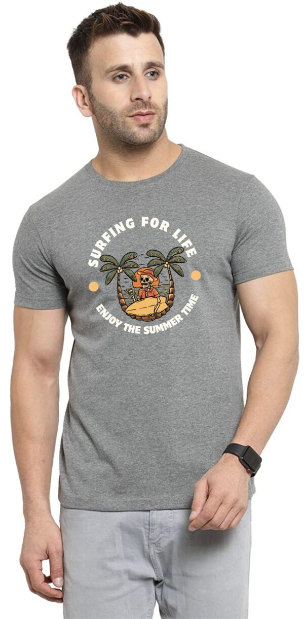 "Summer Time" Printed T-Shirt, Round Neck, Bio-Wash Cotton, Regular Fit for Boys/Men - Image 6
