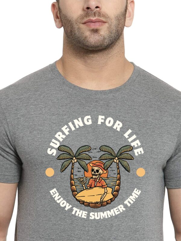 "Summer Time" Printed T-Shirt, Round Neck, Bio-Wash Cotton, Regular Fit for Boys/Men - Image 7